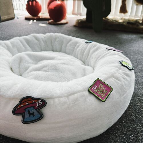 Dog Cat Pet Calming Bed Warm Soft Round Nest Comfy Sleeping Kennel Cave AU
