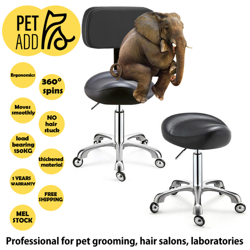 Salon Stool Swivel Chair Backrest Barber Hairdressing Hydraulic Lift