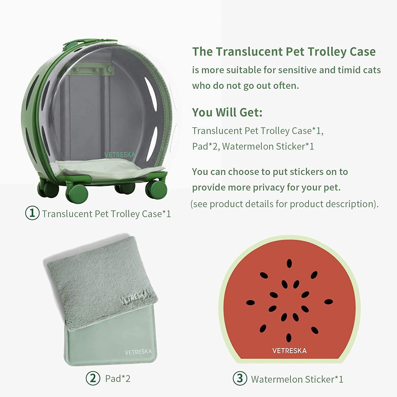 Vetreska Bubble Pet Carrier Green & Transparent