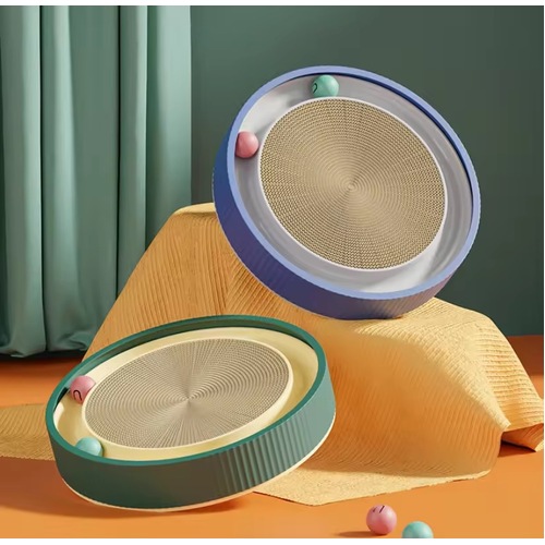 3in1 Scratching board Round Cat Scratcher Pad Lounge Bed Bowl Pet Sofa Xmas Gift