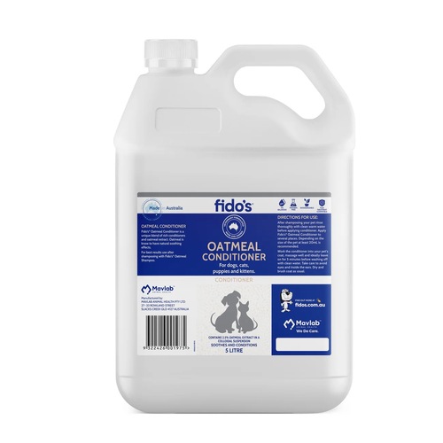 Fido's Oatmeal Conditioner 5L Dog Pet Grooming