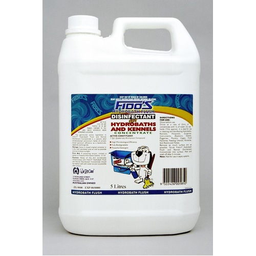 Fidos Hydrobath Flush 5L Disinfectant Concentrated Deodorizing Kennel Cleaner