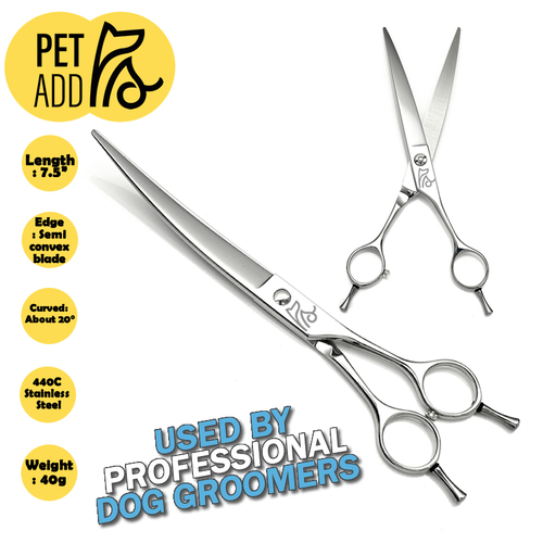 Scissors Curved 7.5" Dog Pet Grooming，Light Weight