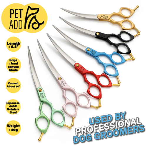 PETADD Asian Fusion Shear Curved Scissors Dog Pet Grooming