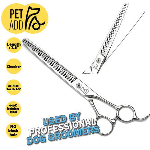 7.5'' Professional Pet Grooming Scissors, Dog Trimming Hair Tool Thinning Shears