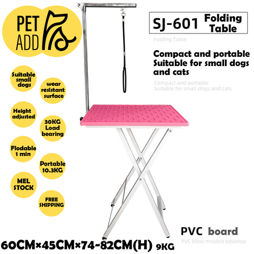 Dog Cat Pet Grooming Salon Table Adjustable Foldable Mobile for Commercial